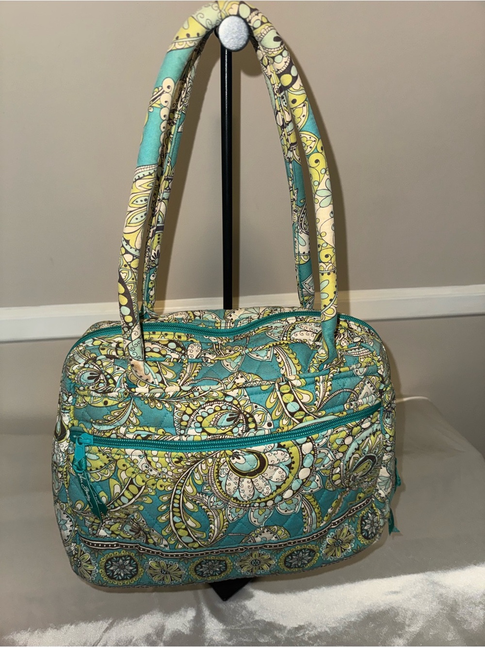 Genuine Vera Bradley Paisley Turquoise Tote Bag - Women's Shoulder Bag